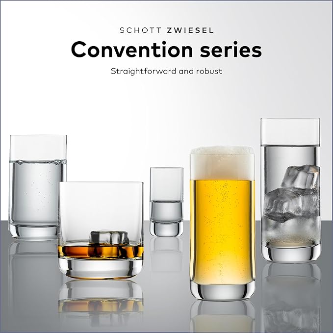 SCHOTT ZWIESEL Convention Whiskey Glass (Set of 6), Old Fashioned Tumbler for Whiskey, Dishwasher-Safe Machine-Made Tritan Crystal Glasses, Made in Germany (10 Ounce)