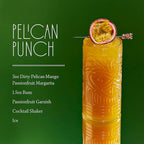 Dirty Pelican Cocktail Mixers - Mango Passionfruit Margarita - Skinny & Organic Drink Mixes for Cocktails - Low Calorie Mocktails - Low Sugar - Vegan - Gluten Free - No Preservatives - 750ml (1 Bottle)