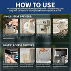 Coffee Machine Cleaner Descaler Tablets - 24 Count Coffee Maker Cleaner Tablets Deep Cleaning and Descaling Compatible With Nespresso, Keurig, Ninja, Delonghi, Miele,Breville