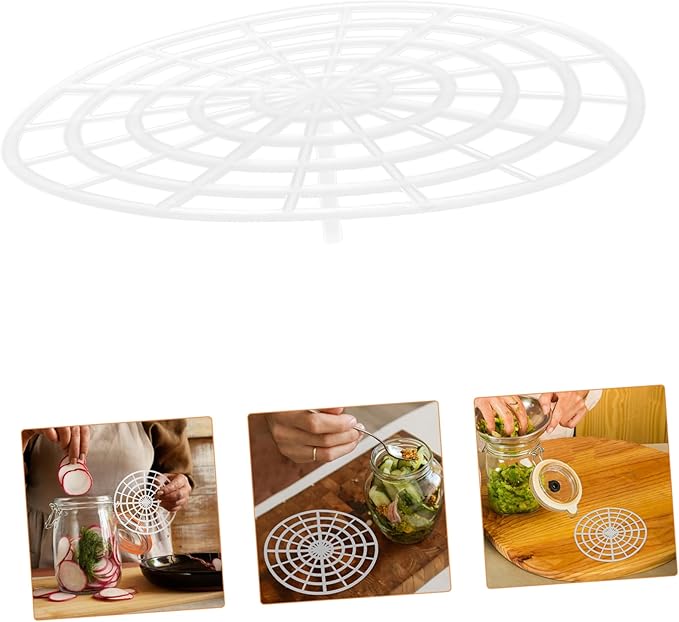 KICHOUSE 5pcs Pickle Jar Press Plate Kimchi Jar Pressure Fermentating Weight Jar Kit For Vegetables Canning Supplies