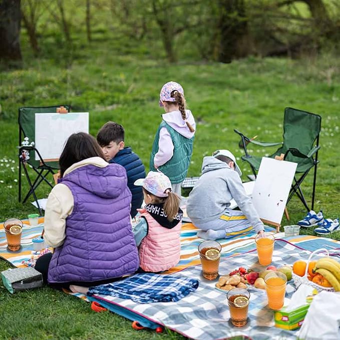 Acrylic Clear Highball Plastic Cups | Plastic Reusable Tumblers 22oz (Set of 6) | Stackable | BPA-free Tumblers | Shatterproof | Top-rack Dishwasher Safe