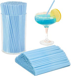 500 Pcs Light Blue Coffee Stir Sticks Set 5x0.12 inch Cocktail Straws Acrylic Stir Stick Holder Baby Blue Straws Disposable Drink Stirrers for Coffee Bar Tea Party Supplies Home