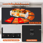 VEVOR Electric Soup Warmer, Three 7.4QT Stainless Steel Round Pot 86~185°F Adjustable Temp, 1200W Commercial Bain Marie with Anti-dry Burn and Reset Button, Soup Station for Restaurant, Buffet, Silver