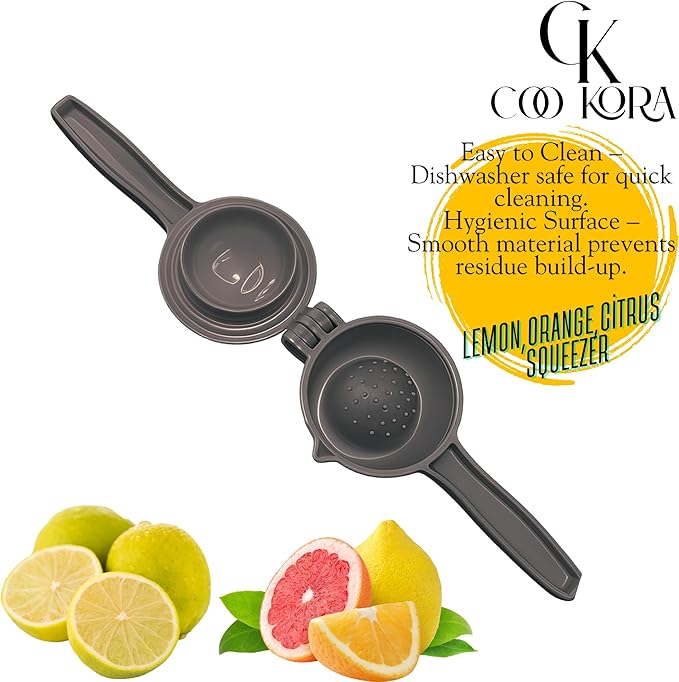 Lemon Squeezer, Durable Manual Juicer for Citrus Fruits, Oranges, Lemons, etc. Designed to Extract the Most Juice Possible, Dishwasher Safe
