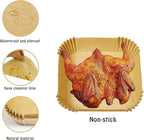 Mini Air Fryer Liners Disposable for Most 2-5 Qt Small Air Fryer, 100Pcs Small Parchment Paper for Baking Square Airfryer Paper Liners for 2-5 Qt