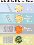 Geedel Professional Mandoline Slicer for Kitchen, Multi Purpose Vegetable Slicer Cutter, Vegetable Cutter Onion Cutter for Veggie Fruit Cheese