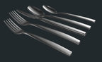 Engraved Silverware Set for 6 | 18/10 Stainless Steel Flatware with Mirror Finish and Engraved Handles | Heavy-Duty, Dishwasher Safe, Built to Last (30-Piece, Mezzano Engraved)