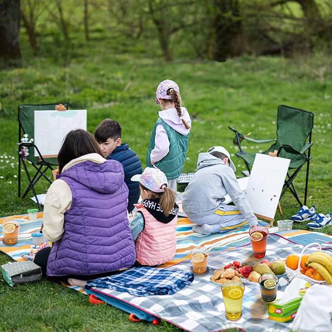 Acrylic Clear Highball Plastic Cups | Plastic Reusable Tumblers 16oz & 22oz (Set of 8) | Stackable | BPA-free Tumblers | Shatterproof | Top-rack Dishwasher Safe