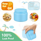 Kids Bento Lunch Box with 12oz Soup Thermo, Kids Leakproof Lunch Food Container with 4 Compartments, Insulated Lunch Bag & Water Cup for Girls Boys to School Travel