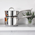 KEAWELL K3 Premium 3-Quart Tri-Ply Stainless Steel Saucepan with Lid, Induction & Oven Safe up to 600°F, Even Heating, Professional Cookware for All Stovetops (3-Qt)