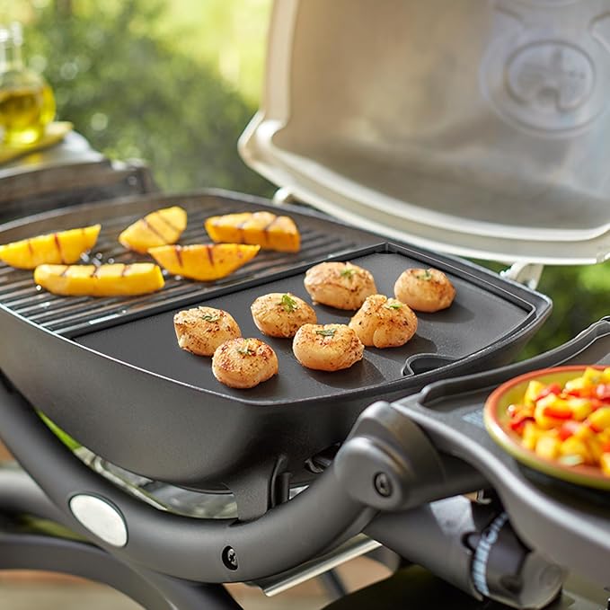 Stanbroil Cast Iron Cooking Griddle Replacement for Weber Q100 and Q1000 Series Grills, Replacement for Weber 6558