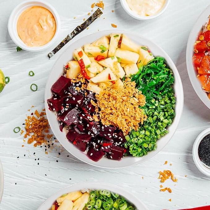 Webbylee 9.5" Melamine Serving Bowl -78oz Durable Large Bowl for Mixing Fruit, Pasta, Salad, and Soup - An Ideal Housewarming Gift White & Grey