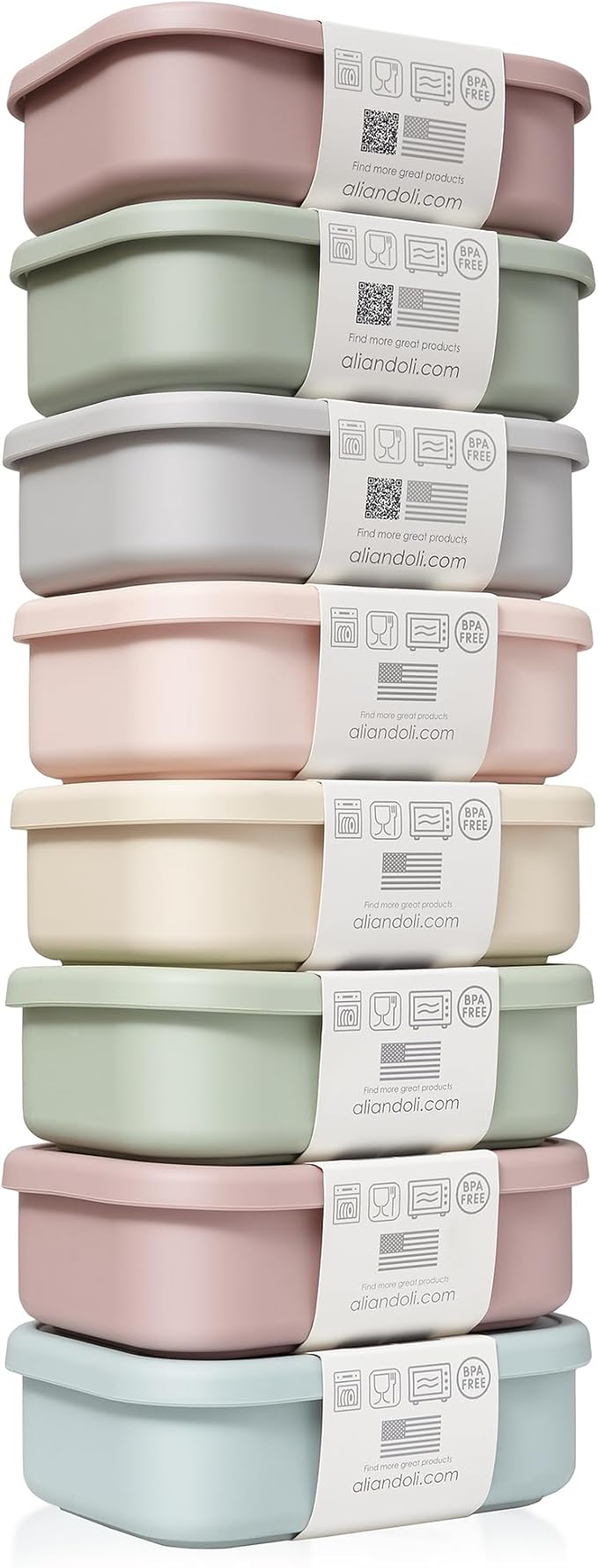 Ali+Oli Silicone Bento Box (Puppy) Lunch Box for Kids, Toddlers, Preschoolers & Adults | BPA-Free and Spill-Proof | Ideal for School, and On-the-Go Meals| Perfect for Lunch, Snacks, and Meals