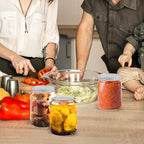 200 Pcs Regular Mouth Canining Lids Bulk (70 MM/2.76 Inch), Leak Proof Split-Type Metal Canning Jar Lids for Ball/Kerr Jar, Food Grade Material, 100% Fit & Airtight for Regular Mouth Mason Lids