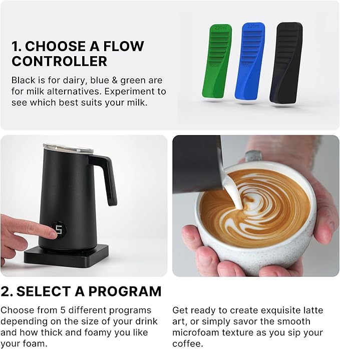 Subminimal NanoFoamer Pro Gen-2 – Revolutionary Hands-Free Microfoam Milk Maker for Cafe-Quality Foam, Coffee Bar Accessories for Dairy & Plant-Based Milk, Perfect Coffee Gifts – US Plug Type