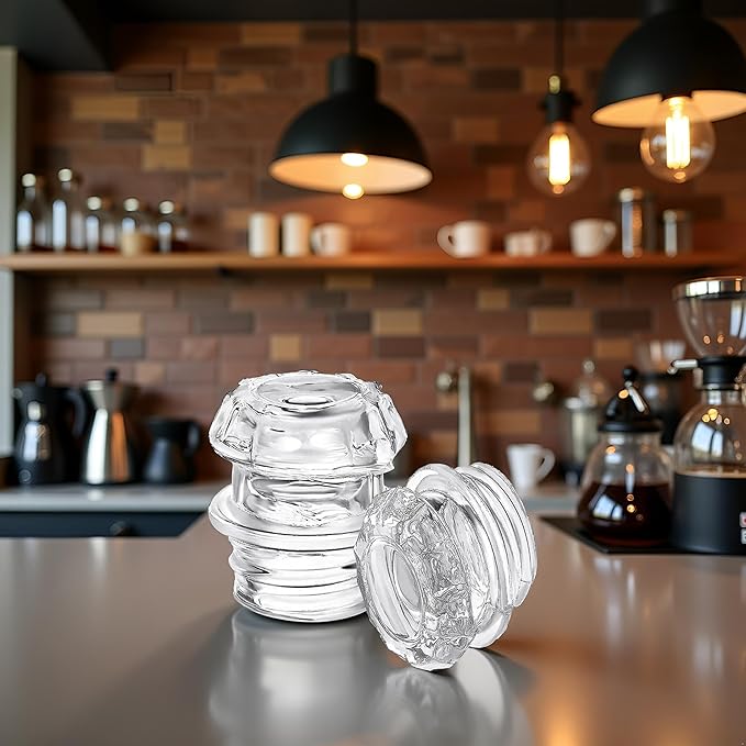 Clear Glass Replacement Top for Coffee Percolators - Transparent Knob Lid Compatible with Coffee Pots and Espresso Machines, Durable Brewing Accessories for Coffee Maker Parts