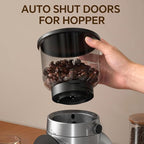 Electric Coffee Grinder, Burr Coffee Beans Grinder with 30 Grinding Settings, Burr Mill Grinder for Home Use, Touchscreen Adjustable 2-10 Cups or 40-Second Timer, Stainless Steel