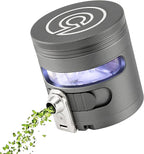 Cloudious9 - Tectonic9 Herb Grinder Automatic Electric Herbal Spice Dispenser Large 2.5" Aluminum Alloy (Grey), For Home & Kitchen Only