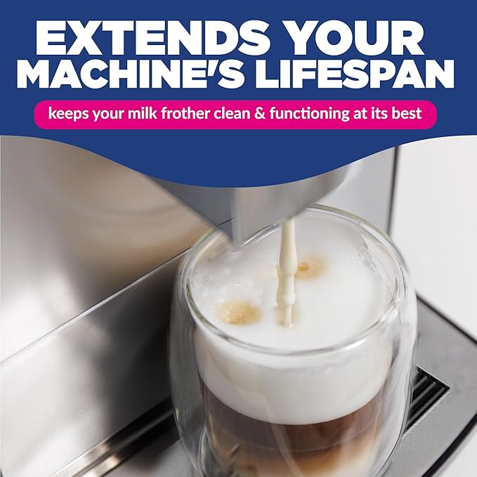 [45 Count, 180g Bottle] Milk System Cleaning Tablets for Automatic Coffee Machines - Compatible with Jura Automatic Coffee Machines - Includes Cleaning, Descaling Tablets, and Milk System Cleaner