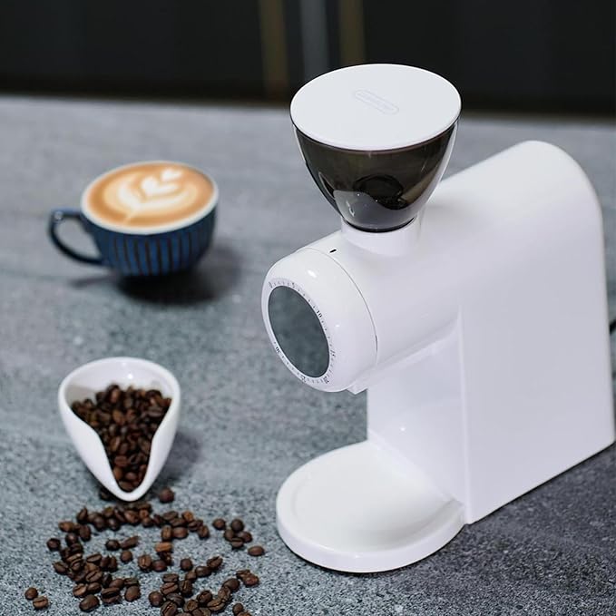 M1004 Electric Coffee Grinder for Home Use with Precise Grinding,48mm Burr,Detachable Funnel Stand, Anti-static Design