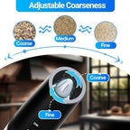 Rechargeable Gravity Electric Salt and Pepper Grinder Set with LED Light, Type-C Fast Charging, Adjustable Coarseness, Large Capacity Grinder for Kitchen, Restaurant & Outdoor, (2 Pack)