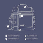 Coleman Pro 24-Can Premium Soft Cooler Lunchbox, Fully Insulated Lid & Body Stays Cold up to 35 Hours, Great for Camping, Tailgating, Parties, Sports, Concerts, Lunches & More