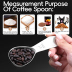 Coffee Scoop 1 Tablespoon Scoop Measuring Spoon for Ground Coffee 2 Pieces,Stainless Steel Small 1 Tbsp Coffee Spoons Measure Protein Powder Suger Bean,Short Handle Fits into Canisters.(1TBSP(15ML*2)