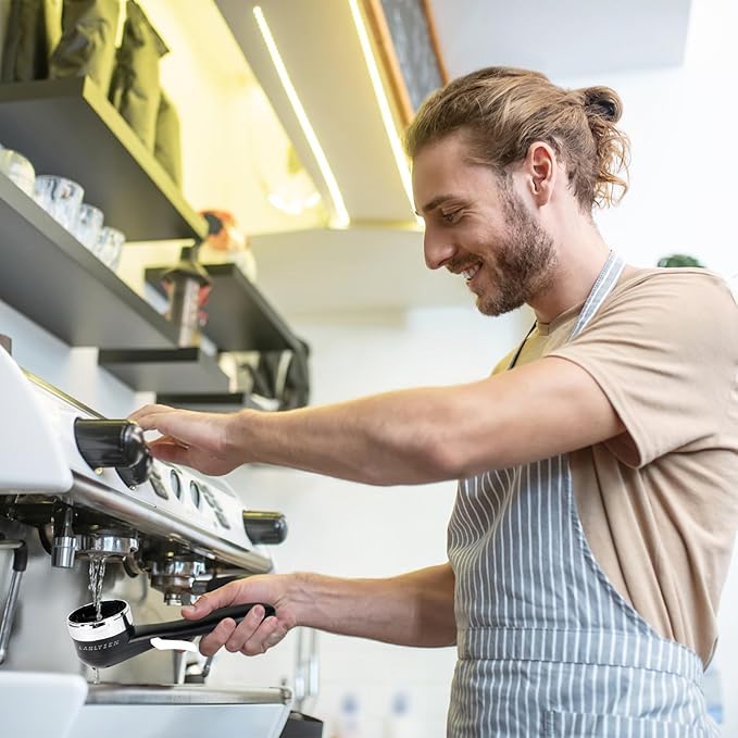 Espresso Coffee Machine Cleaning Brush, 360° Cleaning Push-Up Coffee Maker Brush, Espresso Machine Brush Coffee Cleaning Tool Compatible with 54mm Breville Machines Barista, Home, Kitchen