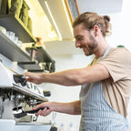 Espresso Coffee Machine Cleaning Brush, 360° Cleaning Push-Up Coffee Maker Brush, Espresso Machine Brush Coffee Cleaning Tool Compatible with 54mm Breville Machines Barista, Home, Kitchen