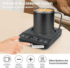 Coffee Mug Warmer & Mug Set Christmas Gifts, 30W Coffee Cup Warmer with 15.5oz Cup for Desk with Auto Shut Off, Timer Function, Smart Mug Heater for Heating Coffee, Tea, Candle, Beverage