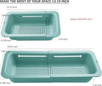 LASSHSWA Collapsible Colander and Strainer for Kitchen, Over the Sink Strainer Basket for Kitchen, Fruit Pasta Food Strainer Expandable Plastic Colander with A Sink Drain Strainer Stainless Steel