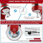 Ice Cream Maker Attachment for KitchenAid Stand Mixer, Compatible with 4.5/5QT & 6QT Stand Mixers, 2 Quart Frozen Kitchenaid Ice Cream Maker Attachment Ice Cream Bowl for Yogurt/Sorbet Gelato