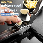 Garlic Press Stainless Steel，Premium Garlic Mincer Tool，Heavy Duty Professional garlic grinder， No Need to Peel Garlic Ginger Crusher，Easy Clean, Dishwasher Safe & Rust-proof