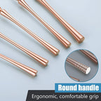 Lemeya 20-Piece Rose Gold Silverware Set for 4,Modern 18/10 Stainless Steel Flatware Set,Unique Rustic Cutlery Utensils Set,Spoon and Fork Set for Home, Restaurant,Mirror Polished,Dishwasher Safe