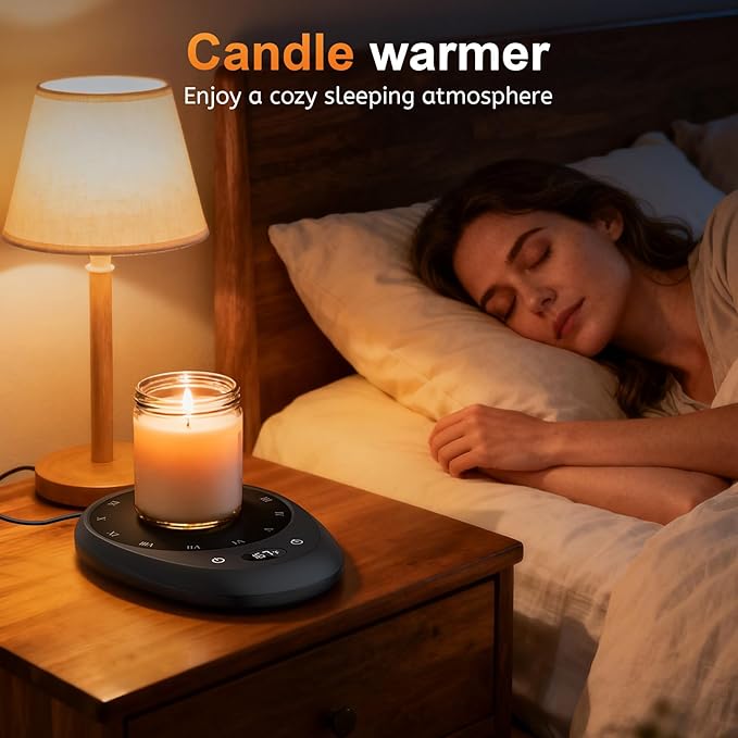 MEION Coffee Mug Warmer for Desk, Coffee Cup Warmer, 4 Temp Settings & 1-12H Timer, Coffee Warmer with Auto Shut Off Smart Gravity Sensor, Beverage & Candle Warmer Coffee Gifts Accessories(Black)