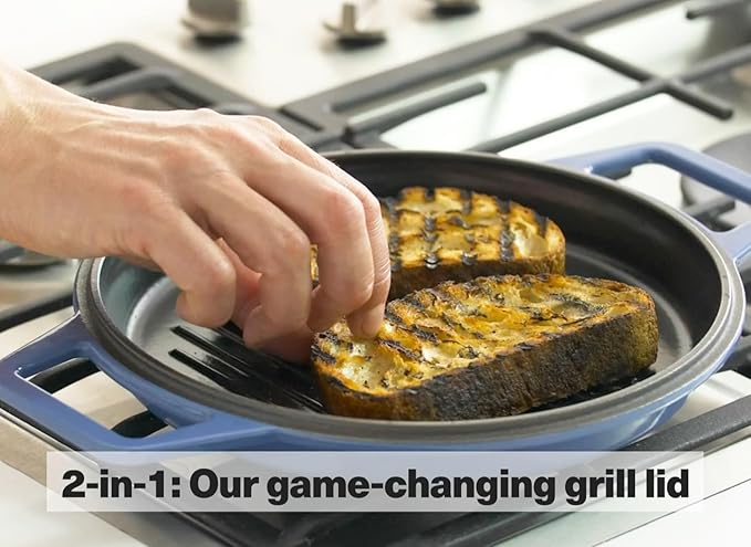 Misen 5.5 QT Enameled Cast Iron Dutch Oven - Chip-Resistant Enamel Coating - Thick Iron Core For Heat Retention - Large Cooking Surface - Oven Safe, Induction Compatible - Grill and Silicone Lid, Green