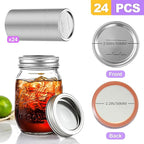 24-Pack 70 MM Regular Mouth Canning Jar Lids - Food Grade Metal Mason Jar Lids, Airtight Leak-Proof Seal Lids Regular Mouth, Fits Ball and Kerr Jars for Home Canning