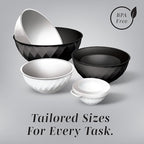 COOK WITH COLOR Mixing Bowls with Lids - 12 Piece Plastic Nesting Bowls Set includes 6 Prep Bowls and 6 Lids, Diamond Design - Microwave Safe (Mint)