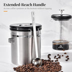 Long Handle Coffee Scoop: 8.3 Inch 18/8 Stainless Steel 1 Tablespoon Metal Measuring Spoon Tbsp Scoop for Coffee Beans, Grounds Coffee, Coffee Powder, Tea, Tall Jars (1Tbsp/15ml)