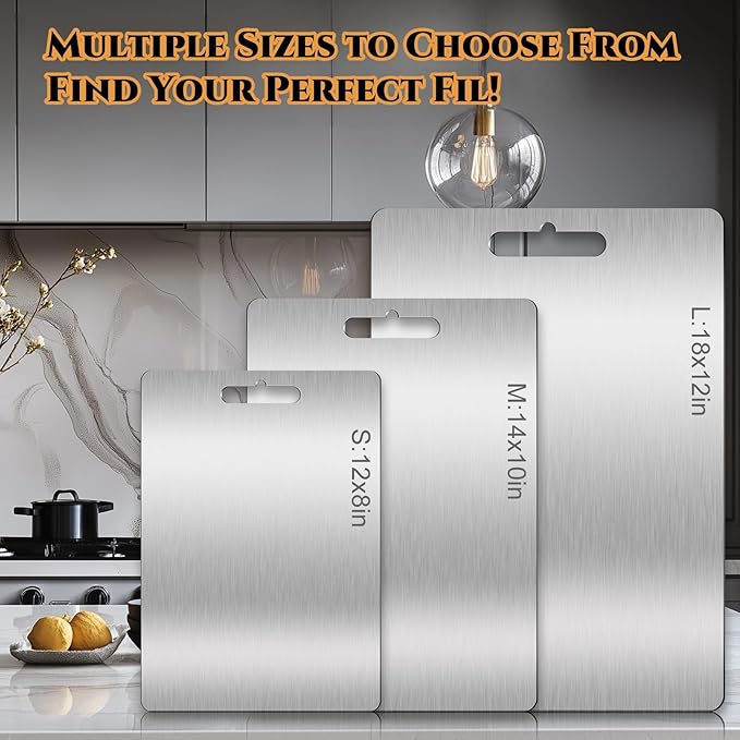 Titanium Cutting Board Pure Cutting Board for Kitchen Food-Grade Chopping Board for Meat, Vegetables & Fruits, Suitable For Kitchen & Outdoor Camping