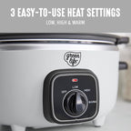 GreenLife 3.5QT Slow Cooker, Non-Toxic PFAS-Free Ceramic Nonstick Removable Interior Bowl, Programmable, Keep Warm, Stovetop & Oven Safe, Dishwasher Safe Parts, Glass Lid, White