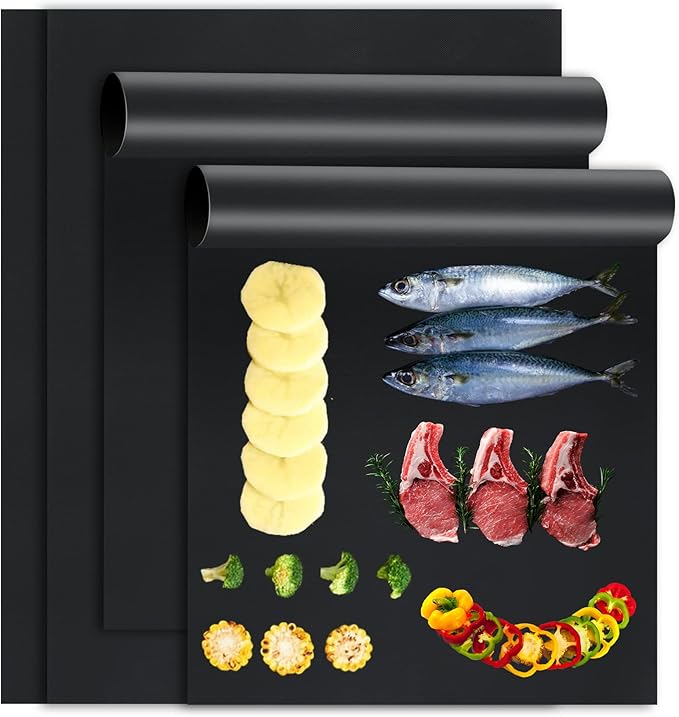 Oven Liners for Bottom of Oven 4 Pack Large Thick Heavy Duty Nonstick Oven Mat for Bottom of Electric Oven Gas Oven Grill, Reusable Heat Resistant BPA PFOA Free Oven Protector Liner,16x24 Inch