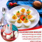 6 Pcs Egg Cooker,Silicone Egg Poacher Cups,Hard Boiled Egg,Egg Coddler,Hard Boiled Eggs,Boiled Eggs, Non-Stick Egg Boiler Poachers,Shell-Free Egg Cooker Set, For Fast Poaching Egg For Breakfast