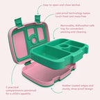 Bentgo Kids Prints Leak-Proof, 5-Compartment Bento-Style Kids Lunch Box - Ideal Portion Sizes for Ages 3-7, Durable, Drop-Proof, Dishwasher Safe, & PFAS & BPA-Free Materials (Tropical)