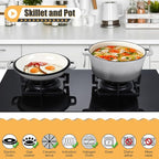 P&P CHEF 5Qt Dutch Oven Pot for Bread Baking (Gray), 2 In 1 Round Cast Iron Dutch Oven with Lid Set, Skillet & Pot for Roasting Braising Stewing Frying Simmering, Multi Stoves & Oven Safe