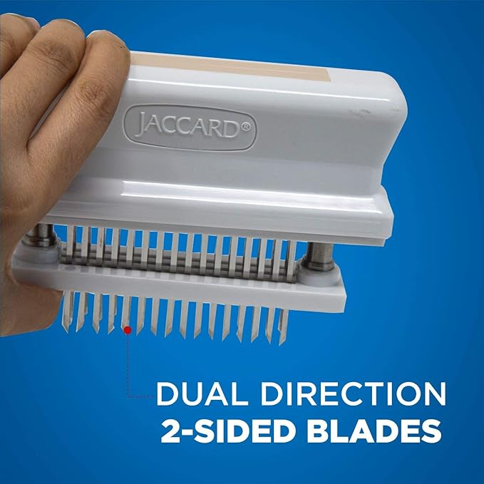 Jaccard 200348T, 48 Blade Durable Meat Tenderizer with Stainless Steel Razor Sharp Needle, Cooking Gadget for Tenderizing Chicken, Beef, Pork, Veal, BBQ, Tan