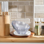 bUCLA 12 Pack Clear Plastic Serving Bowls - 20 OZ Angled Serving Bowls Disposable for Chip,Candy,Salad & Fruit - Ideal for Party & Wedding