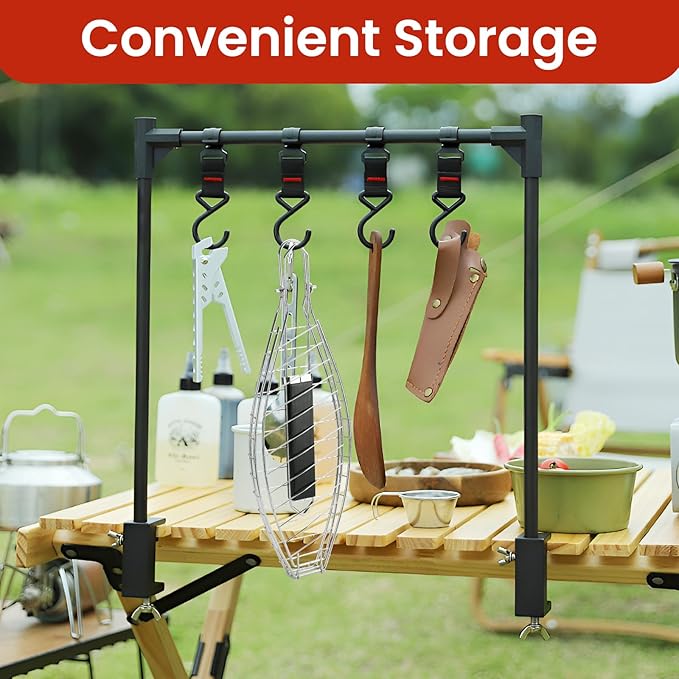 Fish Grill Basket for Grilling, Stainless Steel Basket, Non-Stick Fish Rack for Grilling with Adjustable Lock Removable Handle, Ideal for BBQ, Camping, Charcoal and Gas Grills