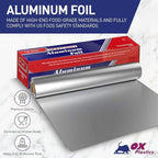 Ox Plastics Aluminum Foil Wrap | Heavy-Duty, Commercial Grade for Food Service Industry | Silver Foil for Cooking, Roasting, Baking, BBQ & Parties | 18"x 500 feet (2 Pack)
