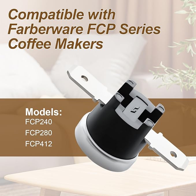 P04-303 Coffee Percolator Thermostat for Farberware FCP Series Coffee Maker Percolators FCP412,FCP240, FCP280,Temperature Control Coffee Pot Switch Replacement Part